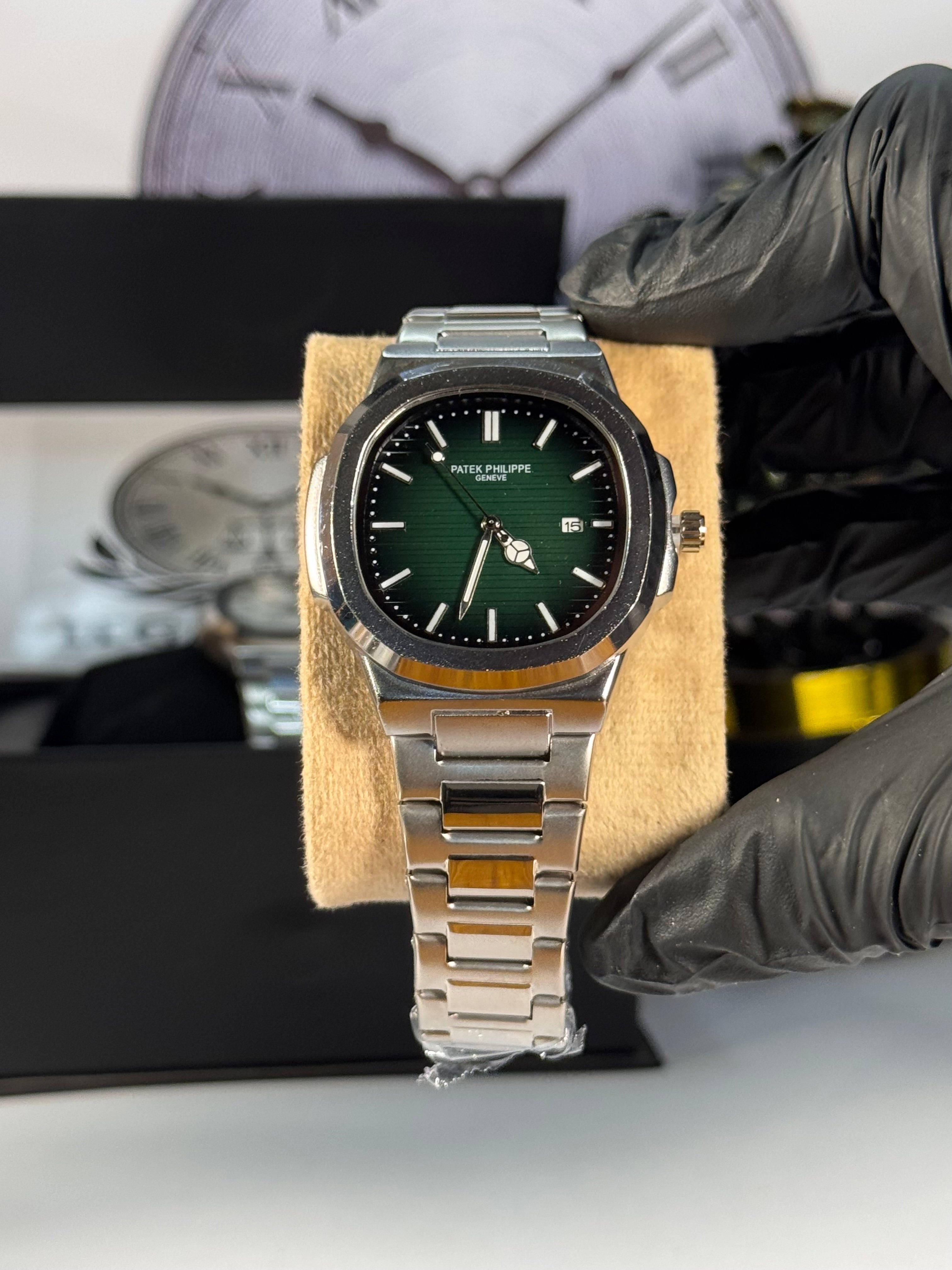 Patek Master Inspired Green Dial Watch | Stainless Steel Bracelet | LegalWears