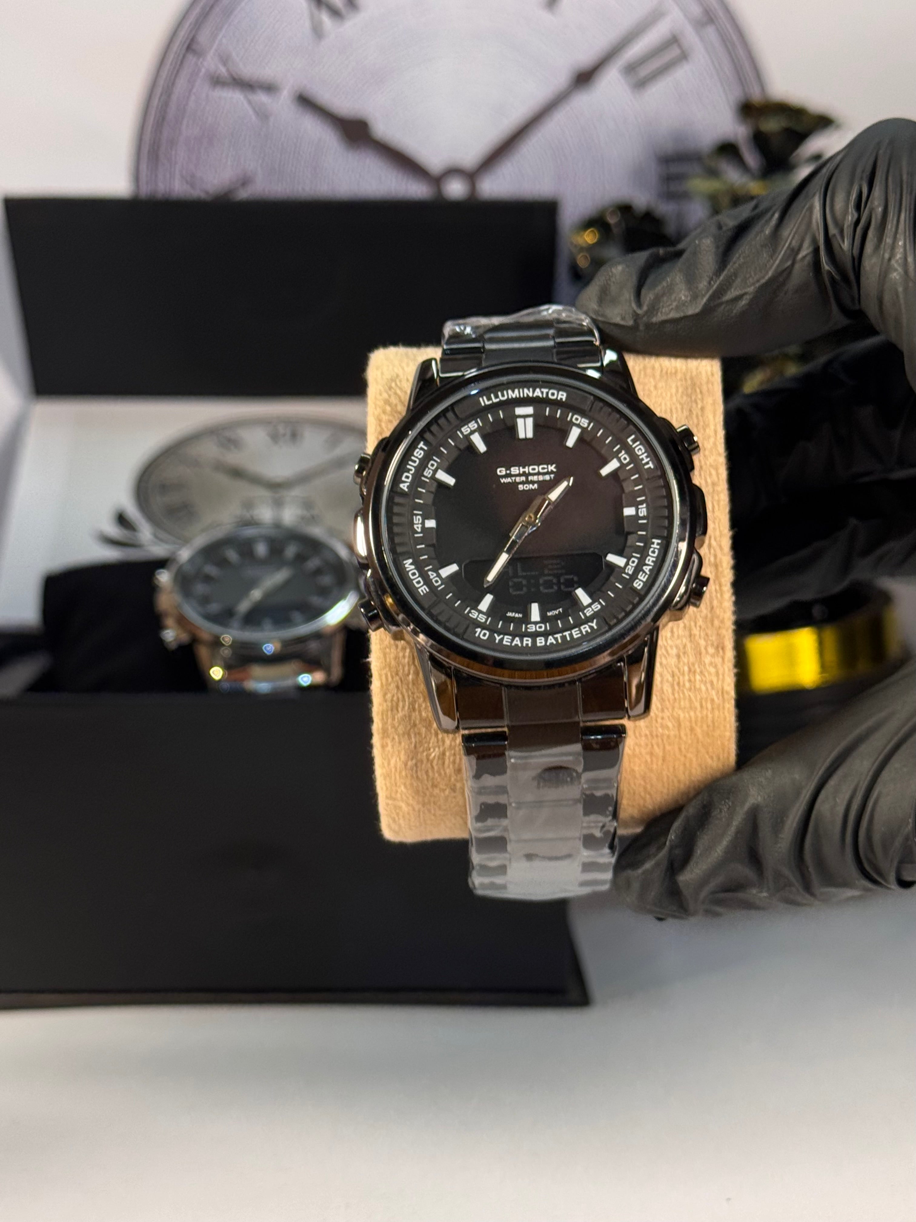 Shok Master Men’s Stainless Steel Silver Analog Digital Watch – Sporty Quartz | LegalWears