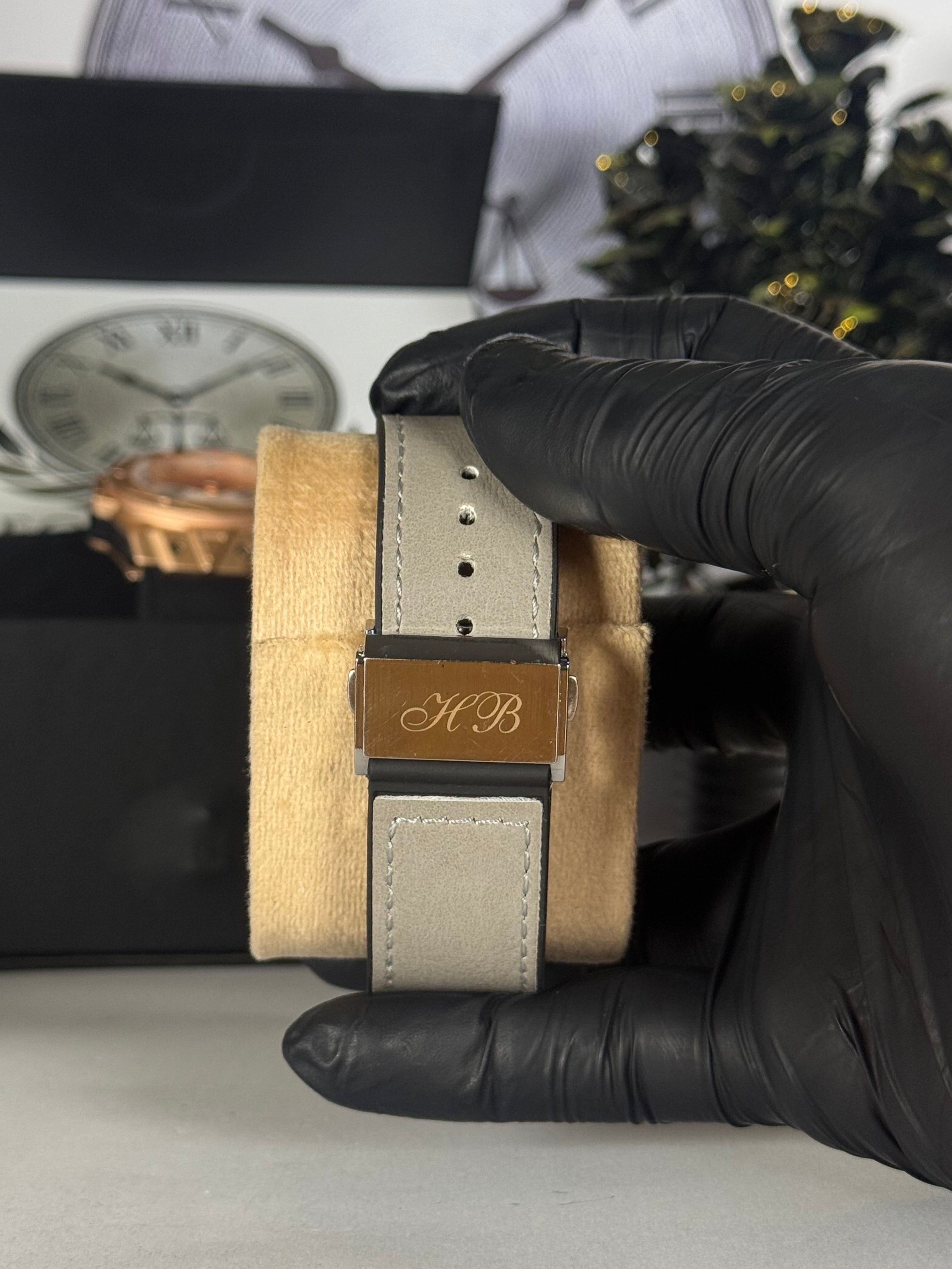 Hublot Master Lock Leather Strap Watch | Luxury Skeleton Dial Watch for Men