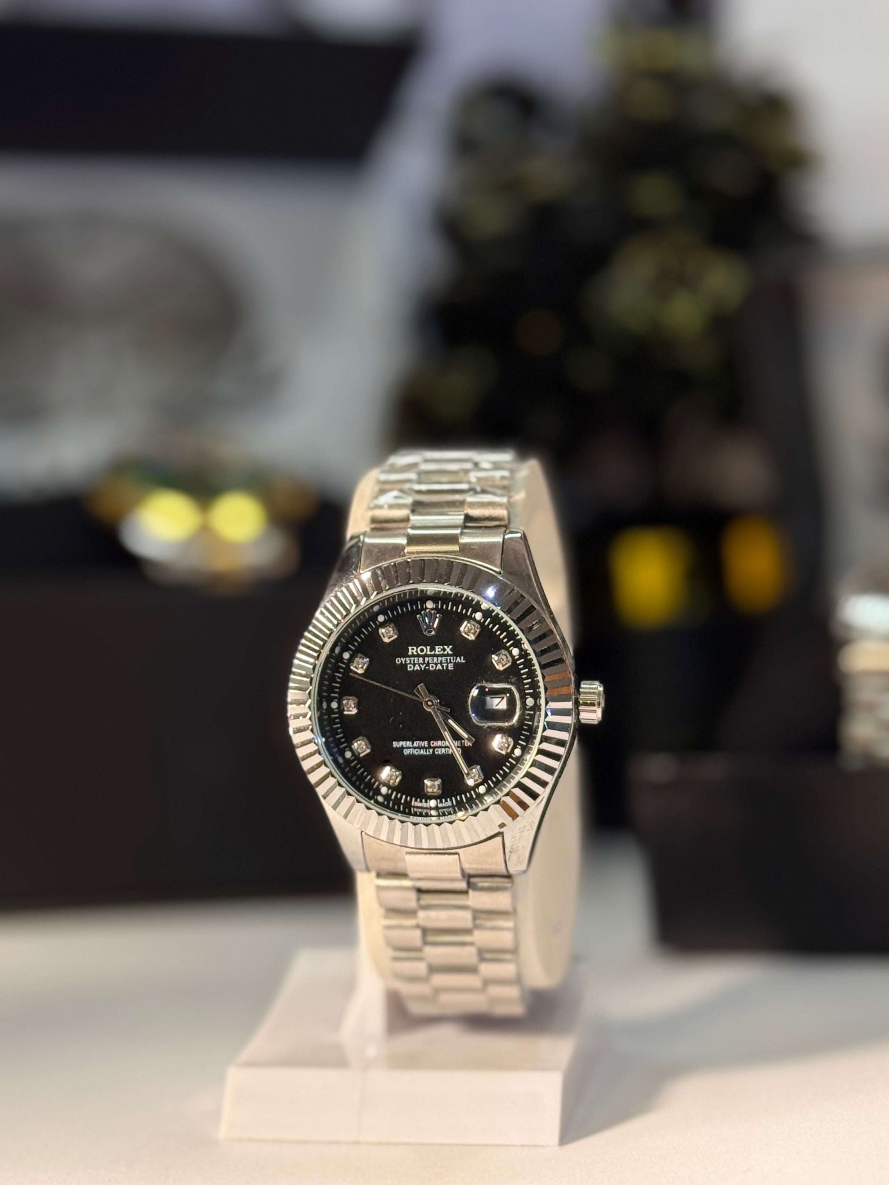 Rolly Master Men’s Green Dial Quartz Watch with Stainless Steel Strap – Waterproof | LegalWears