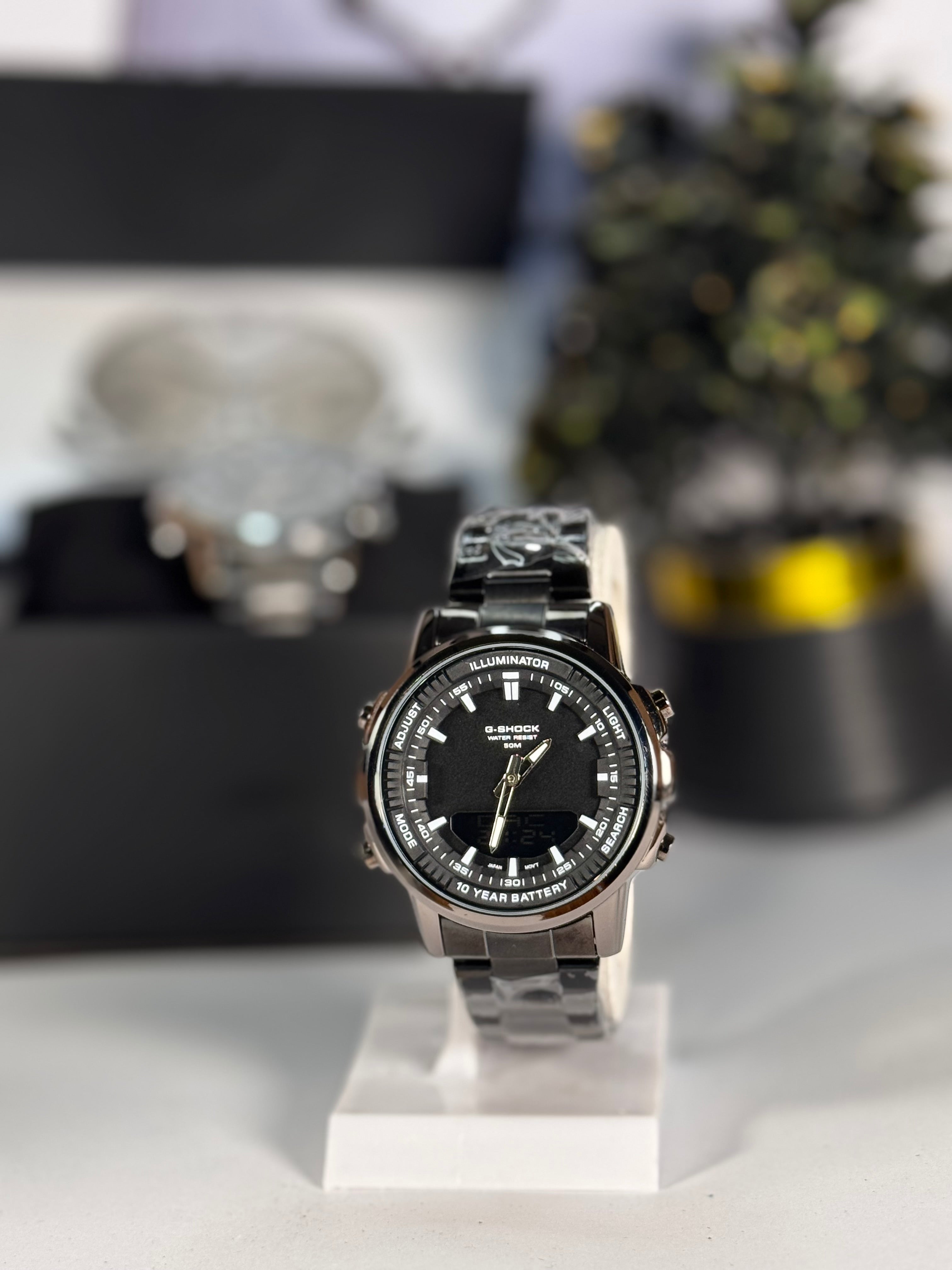 Shok Master Men’s Stainless Steel Silver Analog Digital Watch – Sporty Quartz | LegalWears