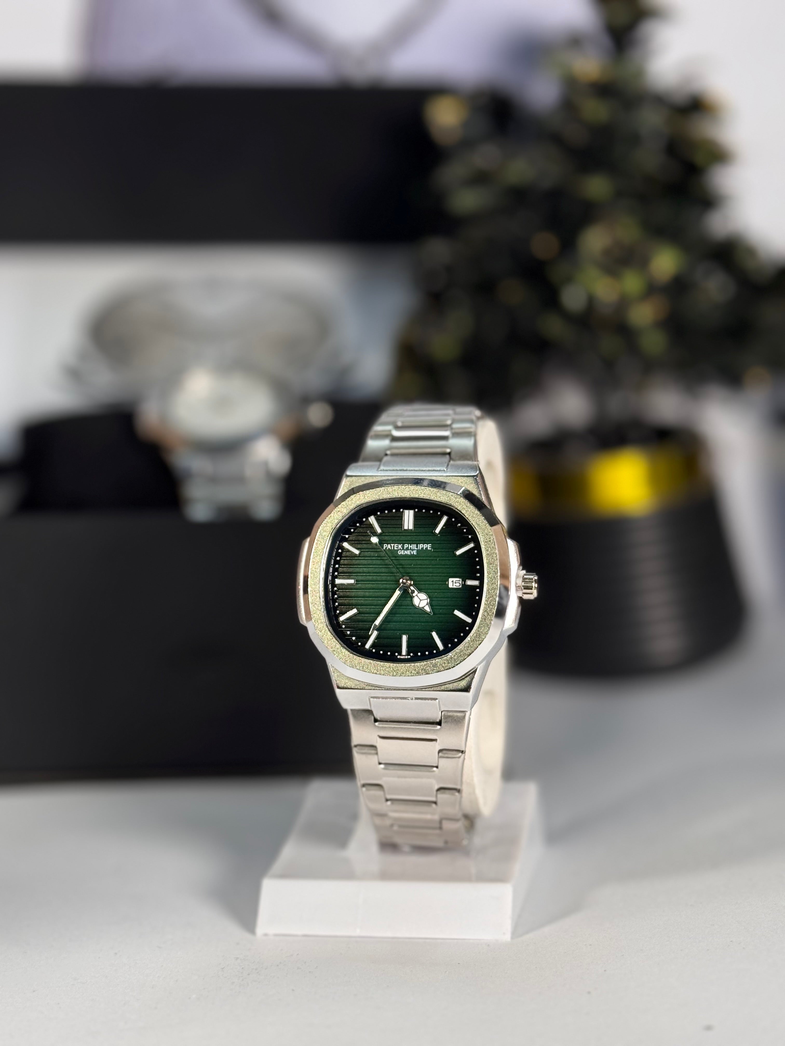 Patek Master Inspired Green Dial Watch | Stainless Steel Bracelet | LegalWears