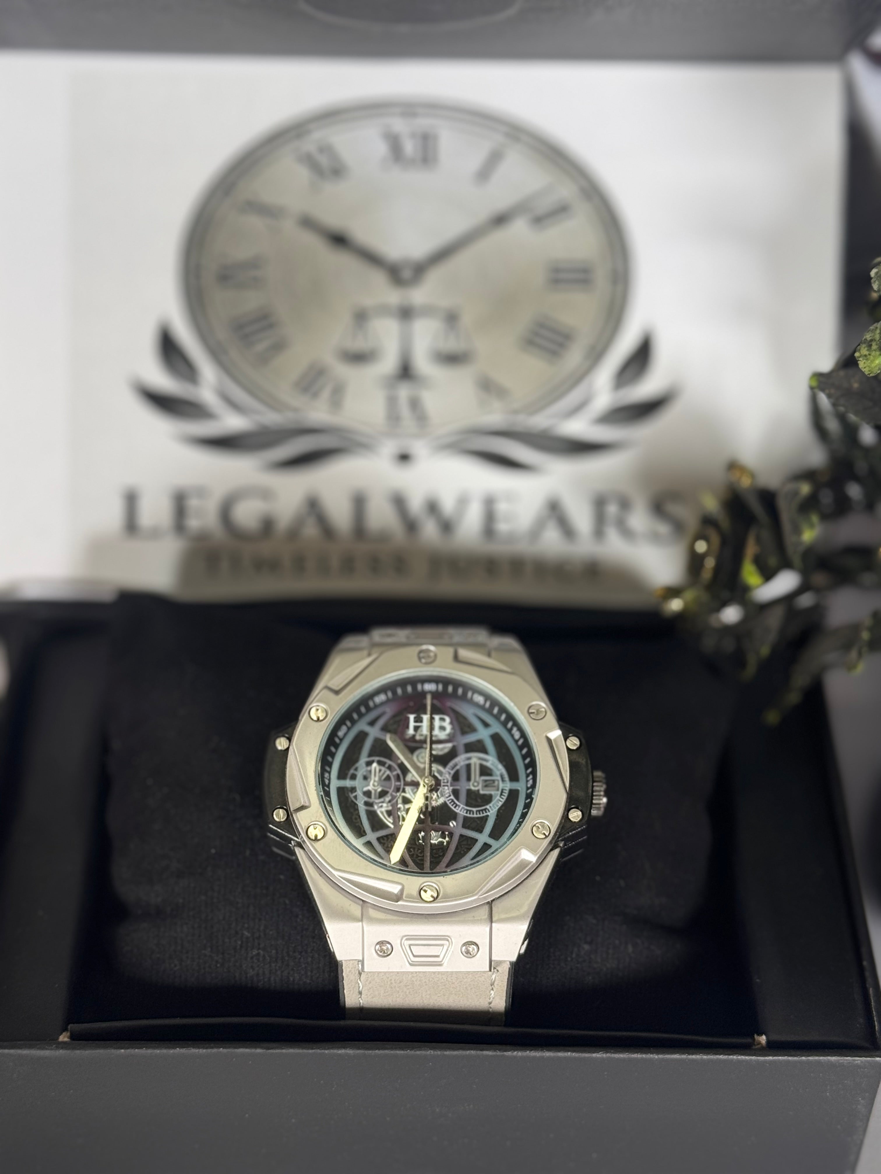 Hublot Master Lock Leather Strap Watch | Luxury Skeleton Dial Watch for Men