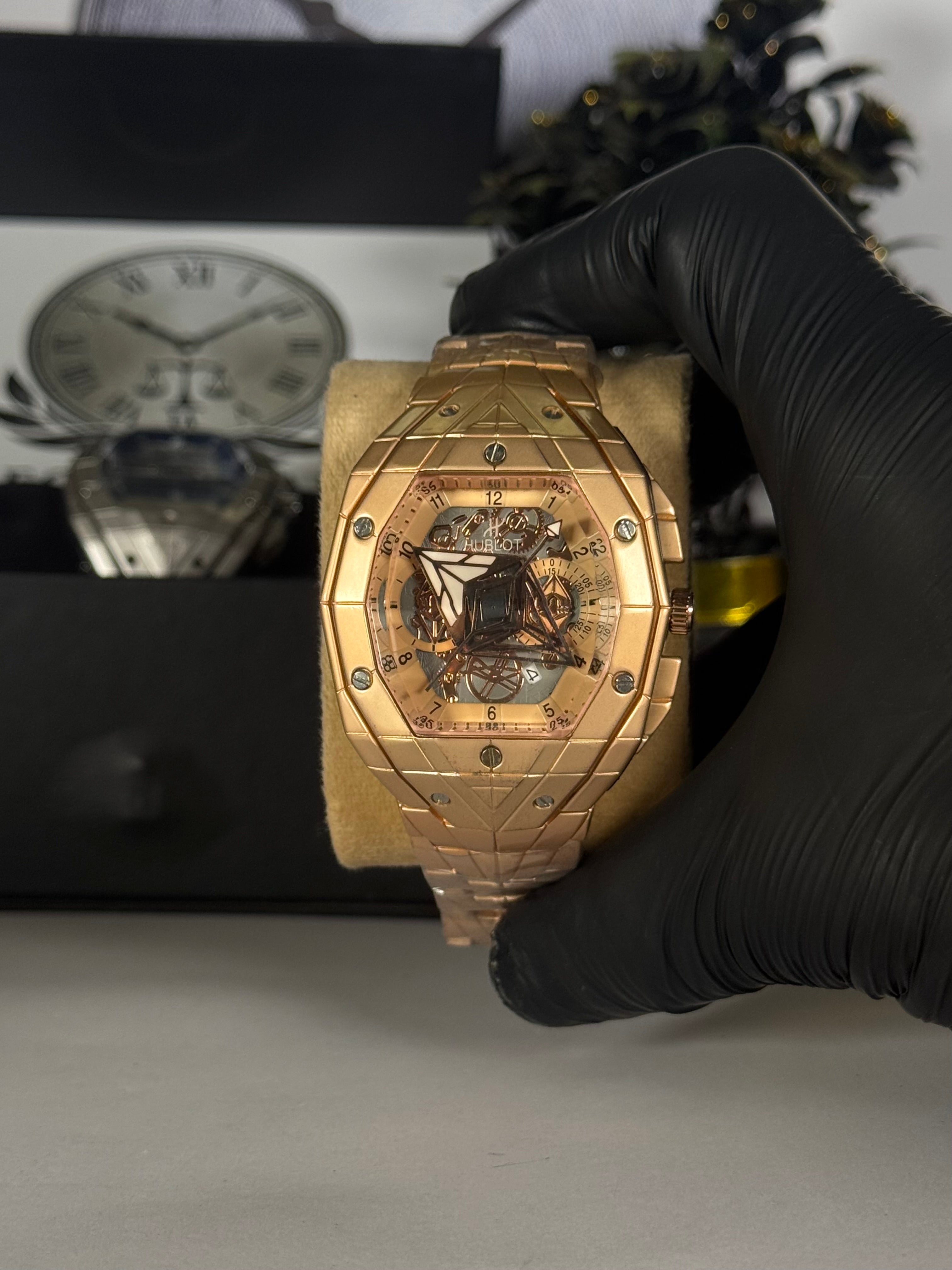 Hub Master Stainless Steel Strap Watch - Silver - Luxury Watch for Men In Pakistan