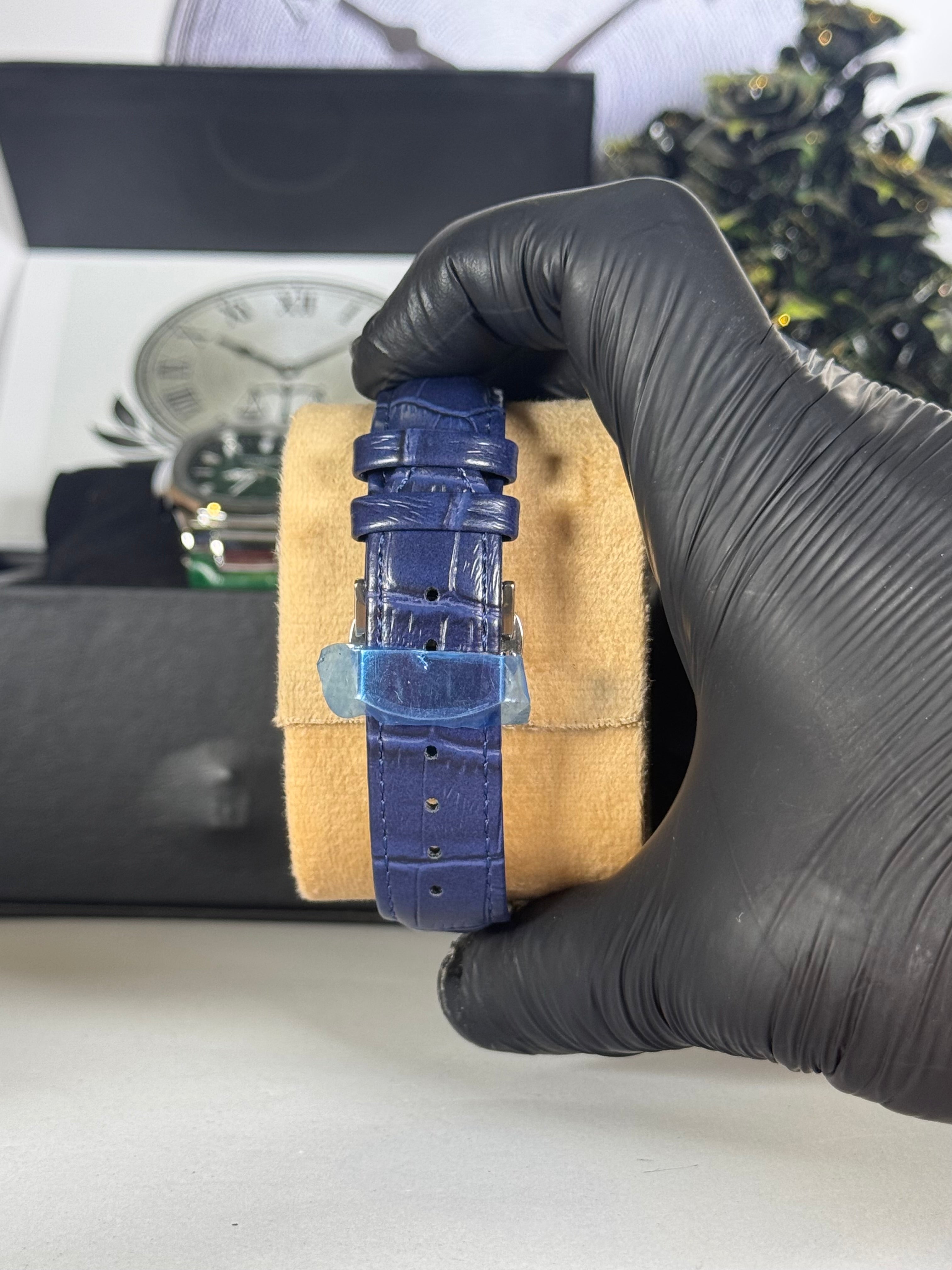 Patek Master Black Dial Men’s Watch with Leather Strap | Quartz Date Wrist Watch | Legalwears