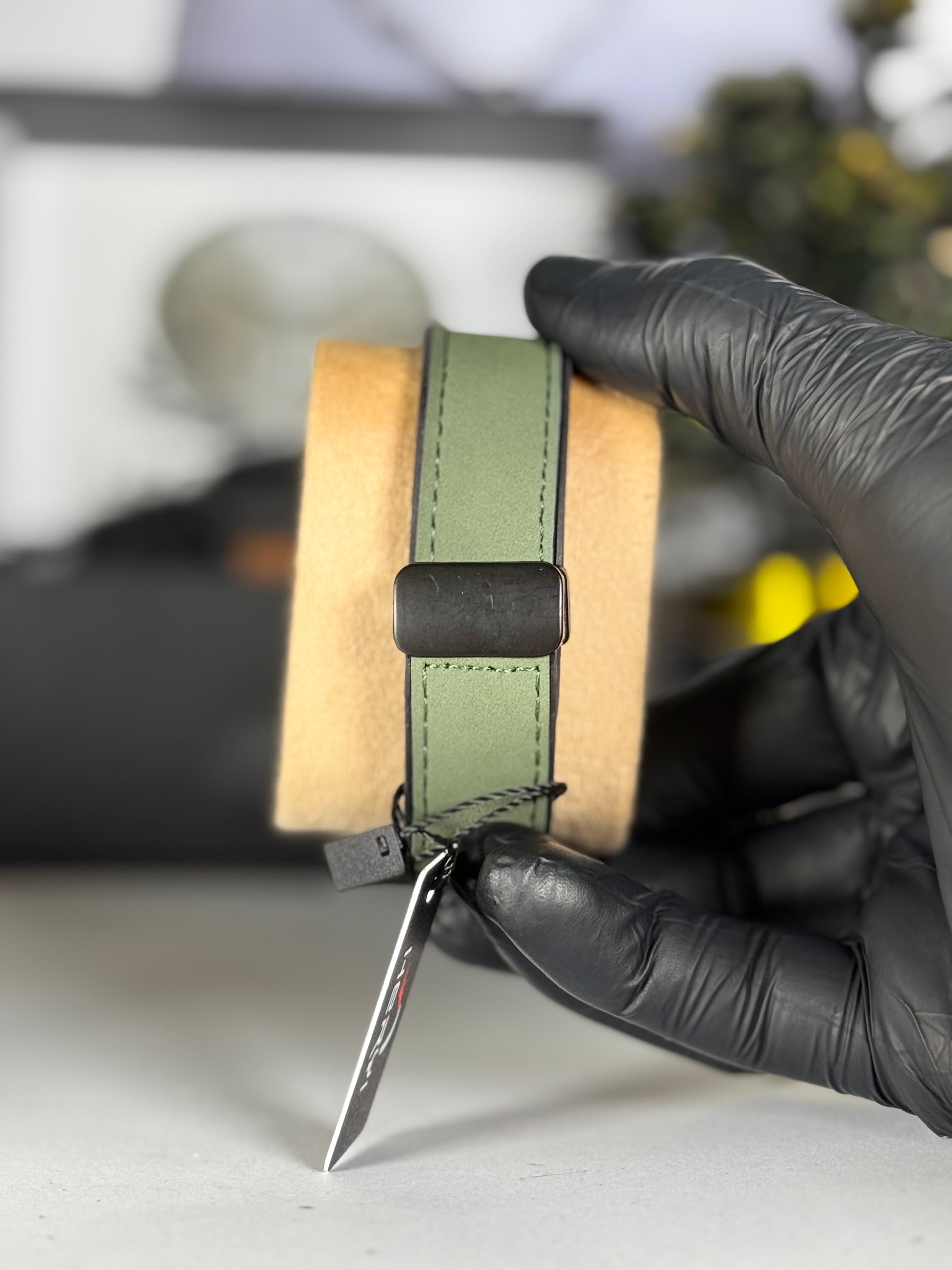 HERYI Green Silicon Leather Strap Men’s Watch with Rotating Dial | Casual Wrist Watch | Legalwears