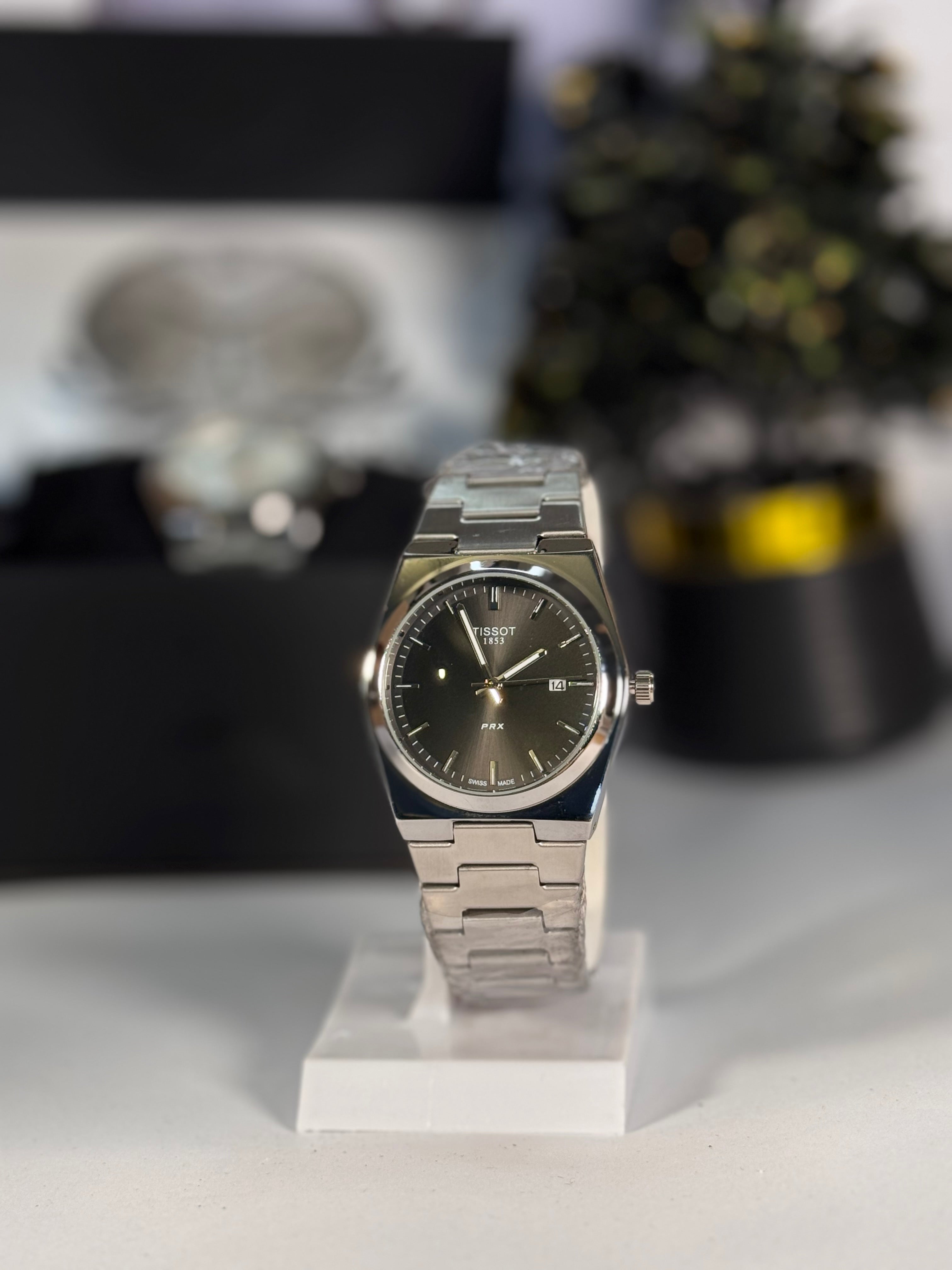 Tiss Master Black Dial Stainless Steel Strap Quartz Watch – Minimal Luxury | LegalWears